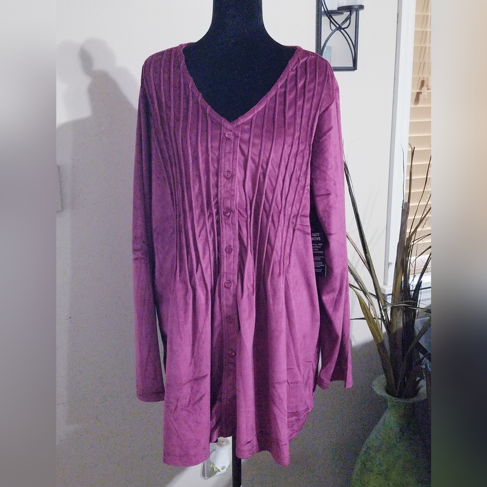 Woman Within Plum Knit Top